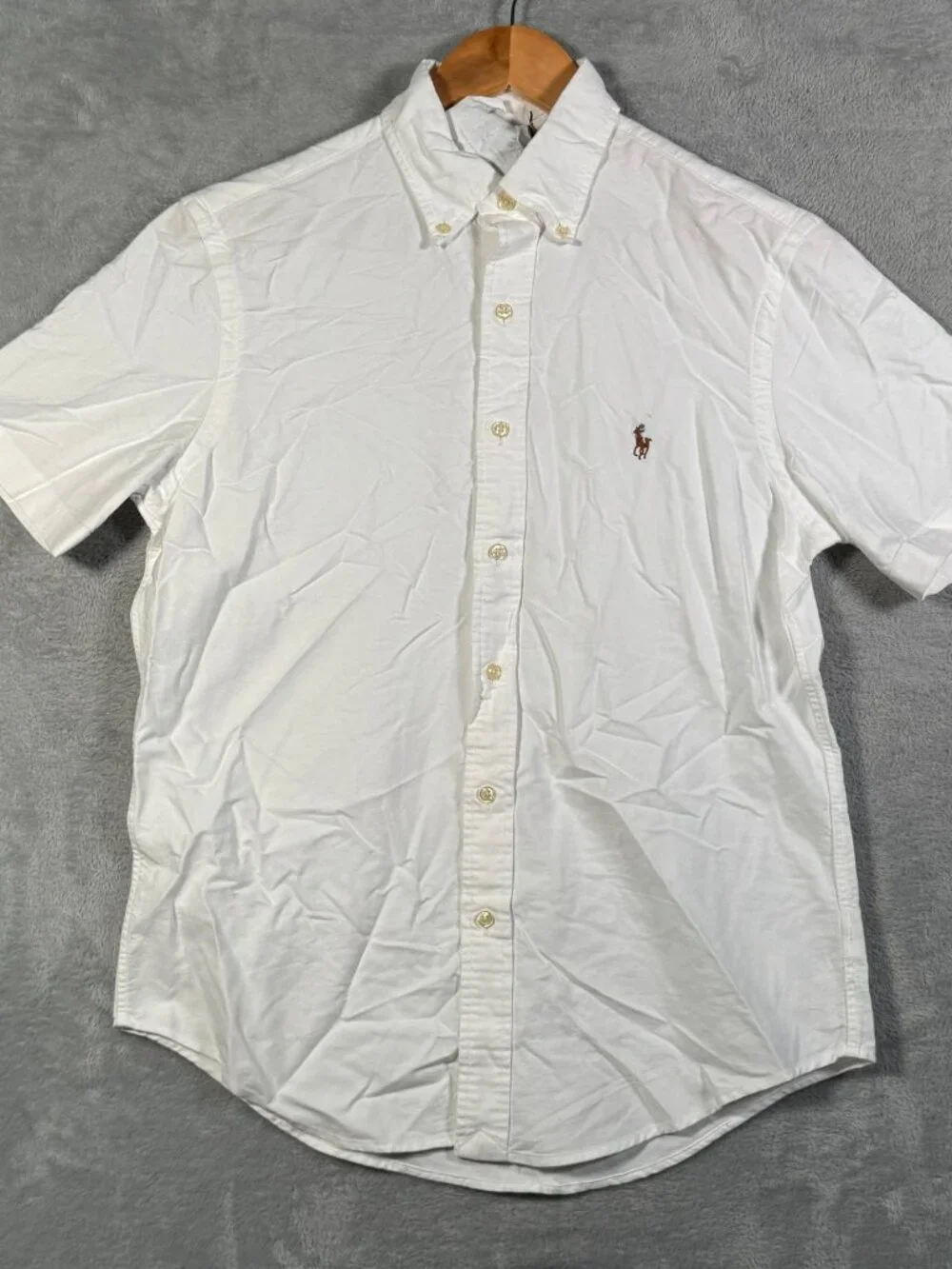 Polo Ralph Lauren Oxford Shirt Mens S White Classic Fit Short Sleeve $120